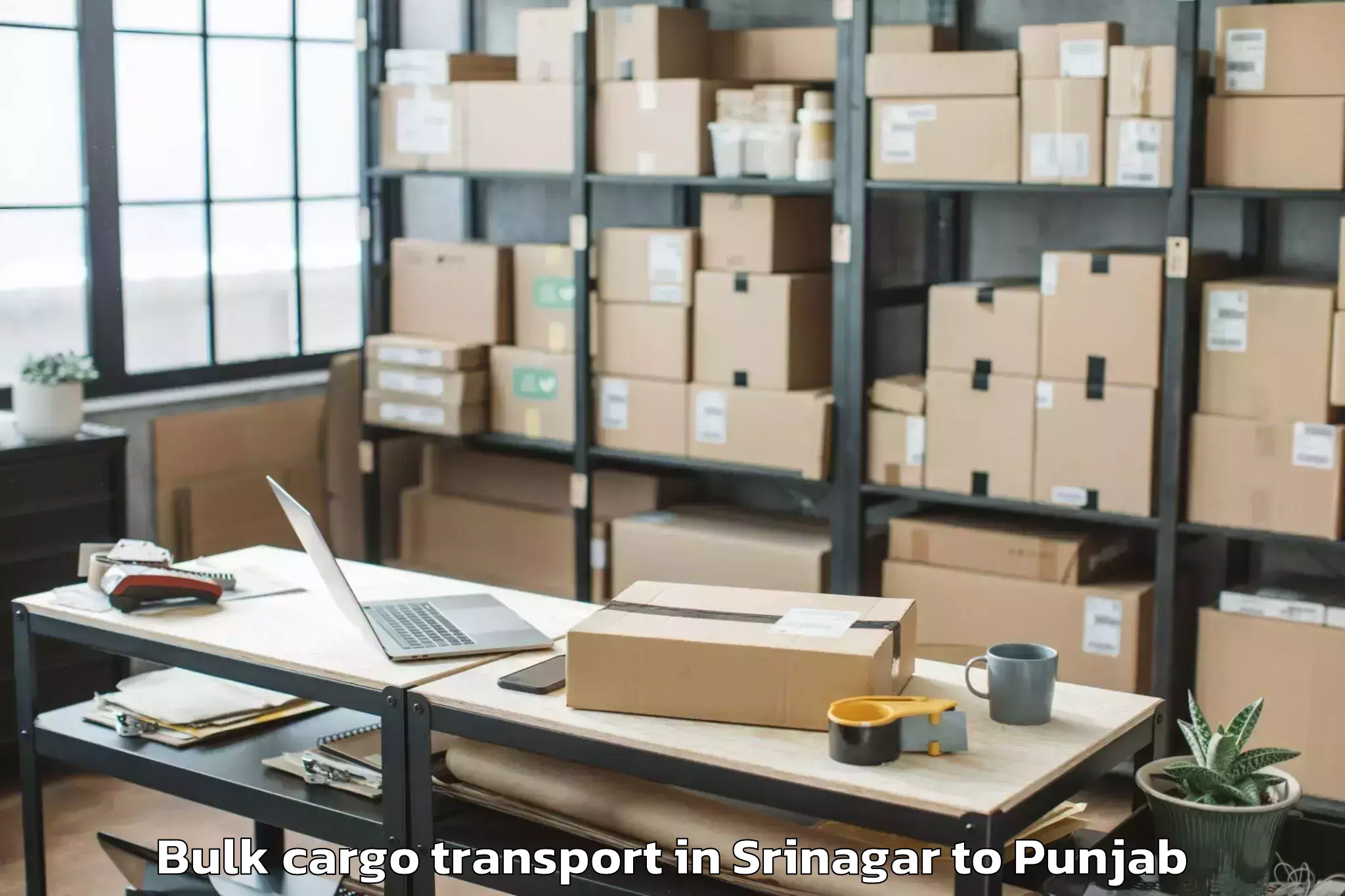 Affordable Srinagar to Rajpura Bulk Cargo Transport